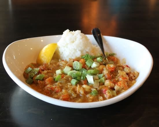 L-Crawfish Etouffee.